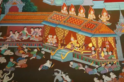 จิตรกรรมฝาผนังและศิลปกรรมภายในพระอุโบสถหินอ่อนจตุรมุข วัดจุฬามณี