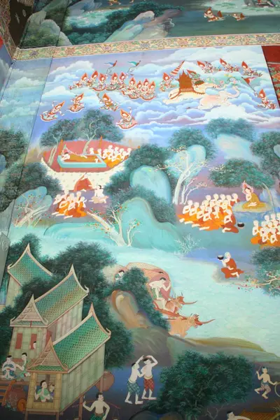 จิตรกรรมฝาผนังและศิลปกรรมภายในพระอุโบสถหินอ่อนจตุรมุข วัดจุฬามณี