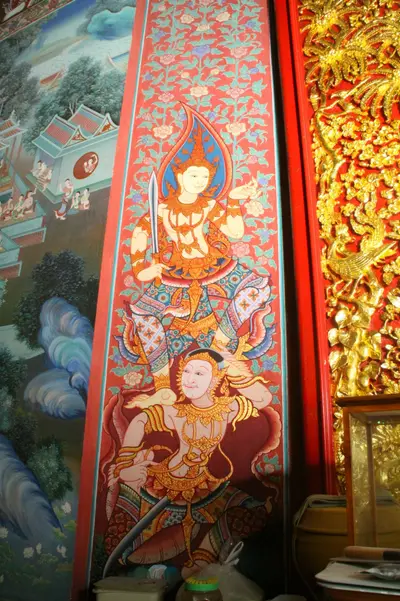 จิตรกรรมฝาผนังและศิลปกรรมภายในพระอุโบสถหินอ่อนจตุรมุข วัดจุฬามณี