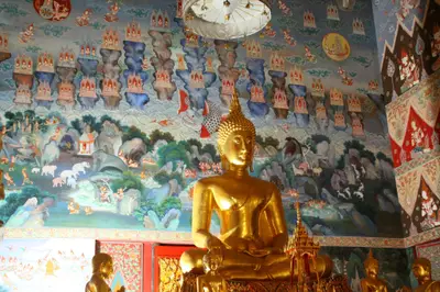 จิตรกรรมฝาผนังและศิลปกรรมภายในพระอุโบสถหินอ่อนจตุรมุข วัดจุฬามณี