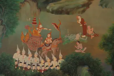 จิตรกรรมฝาผนังและศิลปกรรมภายในพระอุโบสถหินอ่อนจตุรมุข วัดจุฬามณี