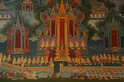 จิตรกรรมฝาผนังและศิลปกรรมภายในพระอุโบสถหินอ่อนจตุรมุข วัดจุฬามณี