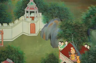 จิตรกรรมฝาผนังและศิลปกรรมภายในพระอุโบสถหินอ่อนจตุรมุข วัดจุฬามณี