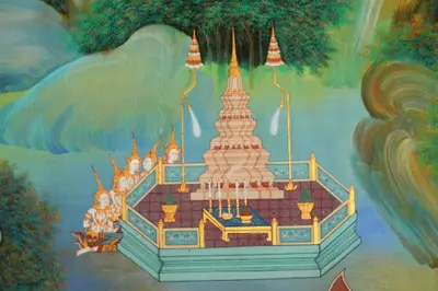 จิตรกรรมฝาผนังและศิลปกรรมภายในพระอุโบสถหินอ่อนจตุรมุข วัดจุฬามณี
