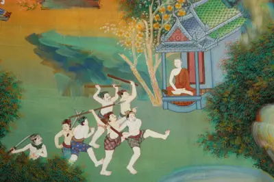 จิตรกรรมฝาผนังและศิลปกรรมภายในพระอุโบสถหินอ่อนจตุรมุข วัดจุฬามณี