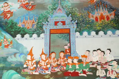 จิตรกรรมฝาผนังและศิลปกรรมภายในพระอุโบสถหินอ่อนจตุรมุข วัดจุฬามณี
