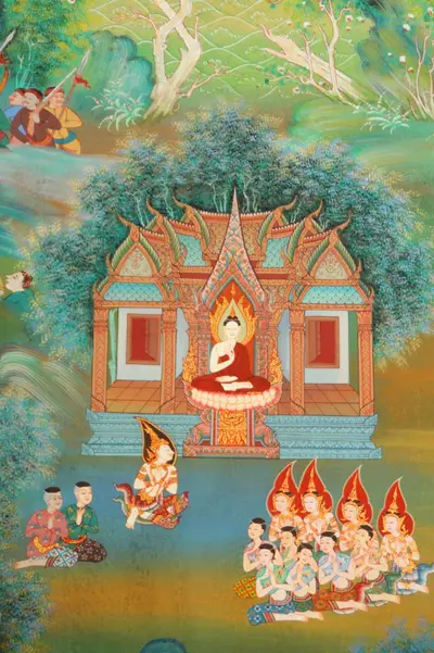 จิตรกรรมฝาผนังและศิลปกรรมภายในพระอุโบสถหินอ่อนจตุรมุข วัดจุฬามณี