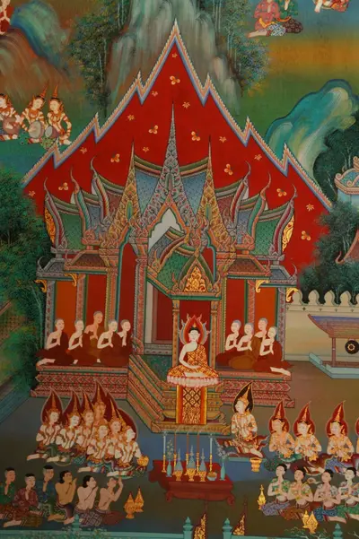 จิตรกรรมฝาผนังและศิลปกรรมภายในพระอุโบสถหินอ่อนจตุรมุข วัดจุฬามณี