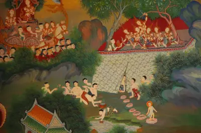 จิตรกรรมฝาผนังและศิลปกรรมภายในพระอุโบสถหินอ่อนจตุรมุข วัดจุฬามณี