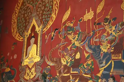 จิตรกรรมฝาผนังและศิลปกรรมภายในพระอุโบสถหินอ่อนจตุรมุข วัดจุฬามณี