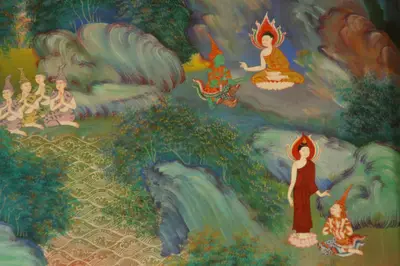 จิตรกรรมฝาผนังและศิลปกรรมภายในพระอุโบสถหินอ่อนจตุรมุข วัดจุฬามณี
