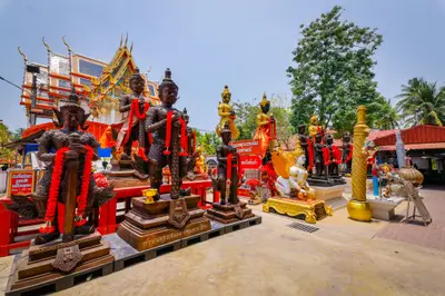 ภาพถ่ายทางอากาศวัดจุฬามณี ริมคลองอัมพวา ตำบลบางช้าง อำเภออัมพวา จังหวัดสมุทรสงคราม