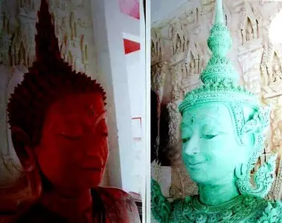 งานศิลป์ปูนปั้นวิหารพระพุทธโสภิตมุณี วัดจุฬามณี อำเภออัมพวา จังหวัดสมุทรสงคราม