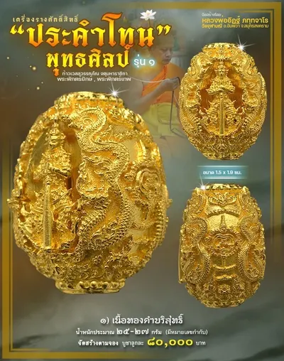 ประคำโทน ท้าวเวสสุวรรณโณ พุทธศิลป์ รุ่น ๑ วัดจุฬามณี ปี ๒๕๖๕ — ภาพถ่ายประคำโทนเนื้อต่างๆ และรายการจัดสร้าง