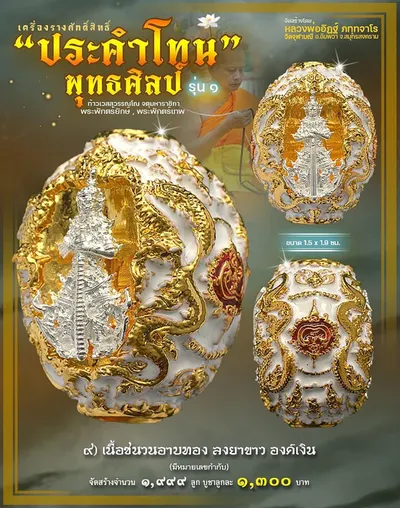 ประคำโทน ท้าวเวสสุวรรณโณ พุทธศิลป์ รุ่น ๑ วัดจุฬามณี ปี ๒๕๖๕ — ภาพถ่ายประคำโทนเนื้อต่างๆ และรายการจัดสร้าง
