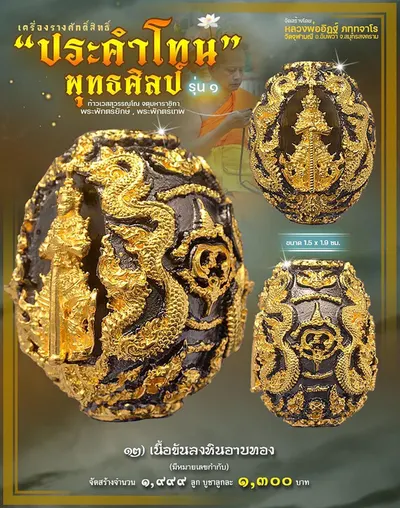ประคำโทน ท้าวเวสสุวรรณโณ พุทธศิลป์ รุ่น ๑ วัดจุฬามณี ปี ๒๕๖๕ — ภาพถ่ายประคำโทนเนื้อต่างๆ และรายการจัดสร้าง