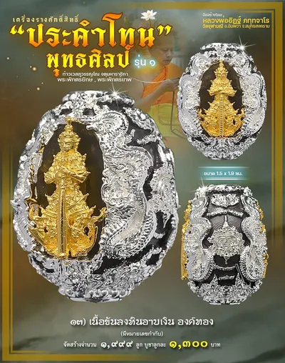 ประคำโทน ท้าวเวสสุวรรณโณ พุทธศิลป์ รุ่น ๑ วัดจุฬามณี ปี ๒๕๖๕ — ภาพถ่ายประคำโทนเนื้อต่างๆ และรายการจัดสร้าง