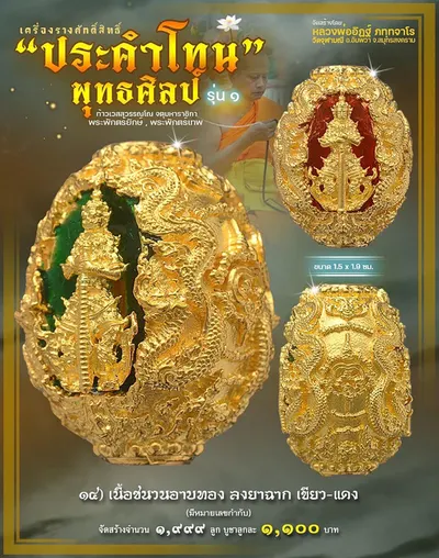 ประคำโทน ท้าวเวสสุวรรณโณ พุทธศิลป์ รุ่น ๑ วัดจุฬามณี ปี ๒๕๖๕ — ภาพถ่ายประคำโทนเนื้อต่างๆ และรายการจัดสร้าง