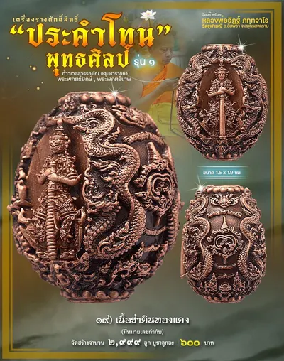 ประคำโทน ท้าวเวสสุวรรณโณ พุทธศิลป์ รุ่น ๑ วัดจุฬามณี ปี ๒๕๖๕ — ภาพถ่ายประคำโทนเนื้อต่างๆ และรายการจัดสร้าง