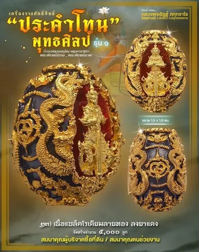 ประคำโทน ท้าวเวสสุวรรณโณ พุทธศิลป์ รุ่น ๑ วัดจุฬามณี ปี ๒๕๖๕ — ภาพถ่ายประคำโทนเนื้อต่างๆ และรายการจัดสร้าง