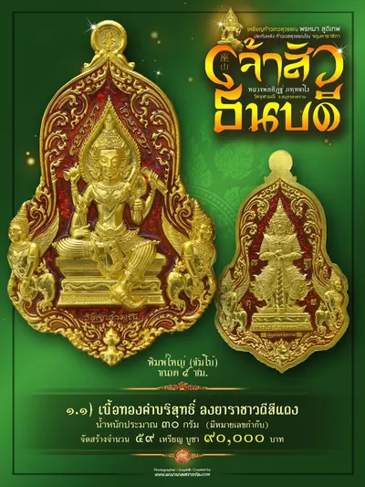 เหรียญเทวสุวรรณพรหมาสูติเทพ ประทับหลังท้าวเวสสุวรรณโณ รุ่นเจ้าสัว ธนบดี หลวงพ่ออิฏฐ์ วัดจุฬามณี ปี ๒๕๖๖ — ภาพถ่ายเหรียญเนื้อต่างๆ และรายการจัดสร้าง