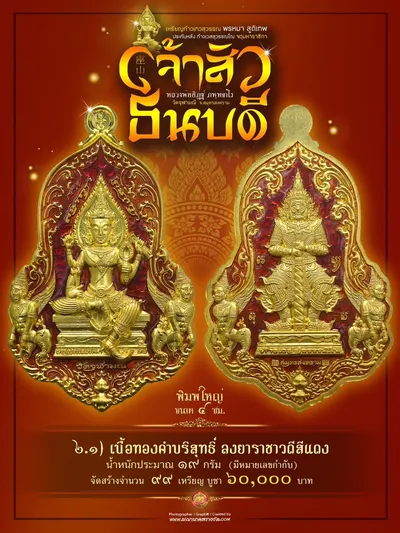 เหรียญเทวสุวรรณพรหมาสูติเทพ ประทับหลังท้าวเวสสุวรรณโณ รุ่นเจ้าสัว ธนบดี หลวงพ่ออิฏฐ์ วัดจุฬามณี ปี ๒๕๖๖ — ภาพถ่ายเหรียญเนื้อต่างๆ และรายการจัดสร้าง