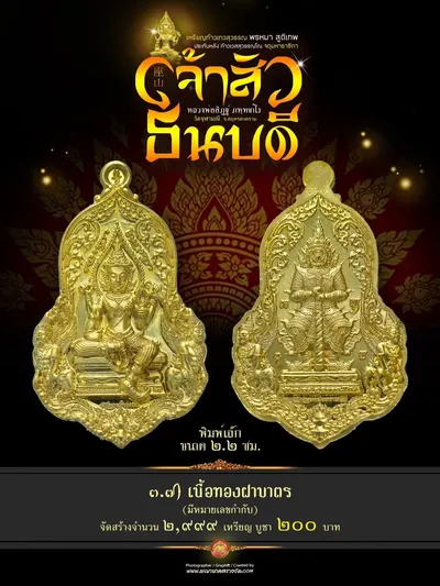เหรียญเทวสุวรรณพรหมาสูติเทพ ประทับหลังท้าวเวสสุวรรณโณ รุ่นเจ้าสัว ธนบดี หลวงพ่ออิฏฐ์ วัดจุฬามณี ปี ๒๕๖๖ — ภาพถ่ายเหรียญเนื้อต่างๆ และรายการจัดสร้าง
