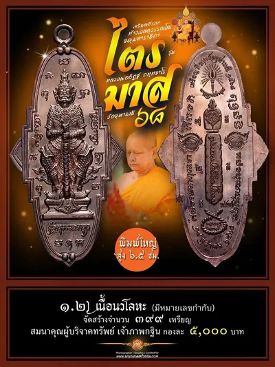 เหรียญที่ระฤก กฐินสามัคคี ท้าวเวสสุวรรณโณ จตุมหาราชิกา รุ่น “ไตรมาส ๖๘” หลวงพ่ออิฏฐ์ วัดจุฬามณี ปี ๒๕๖๘ — ภาพถ่ายเนื้อต่างๆ พิมพ์ใหญ่/พิมพ์เล็ก และรายการจัดสร้าง