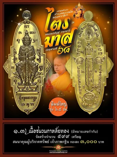 เหรียญที่ระฤก กฐินสามัคคี ท้าวเวสสุวรรณโณ จตุมหาราชิกา รุ่น “ไตรมาส ๖๘” หลวงพ่ออิฏฐ์ วัดจุฬามณี ปี ๒๕๖๘ — ภาพถ่ายเนื้อต่างๆ พิมพ์ใหญ่/พิมพ์เล็ก และรายการจัดสร้าง