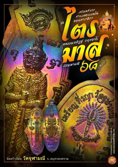 เหรียญที่ระฤก กฐินสามัคคี ท้าวเวสสุวรรณโณ จตุมหาราชิกา รุ่น “ไตรมาส ๖๘” หลวงพ่ออิฏฐ์ วัดจุฬามณี ปี ๒๕๖๘ — ภาพถ่ายเนื้อต่างๆ พิมพ์ใหญ่/พิมพ์เล็ก และรายการจัดสร้าง