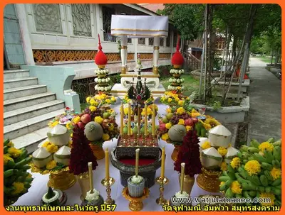 ประมวลภาพพิธีพุทธาภิเษกชนวนเหรียญ รุ่นบูรณะอุโบสถ วัดจุฬามณี ปี ๒๕๕๗