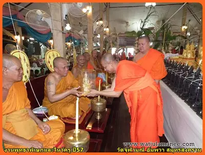 ประมวลภาพพิธีพุทธาภิเษกชนวนเหรียญ รุ่นบูรณะอุโบสถ วัดจุฬามณี ปี ๒๕๕๗