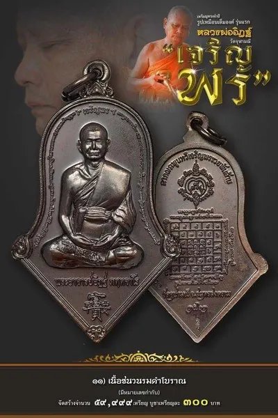 เหรียญรูปเหมือนเต็มองค์ ทรงจำปี หลวงพ่ออิฏฐ์ รุ่น เจริญพร วัดจุฬามณี ปี ๒๕๖๒ — ภาพถ่ายเนื้อต่างๆ พร้อมจำนวนสร้างและราคาบูชา และใบสั่งจอง