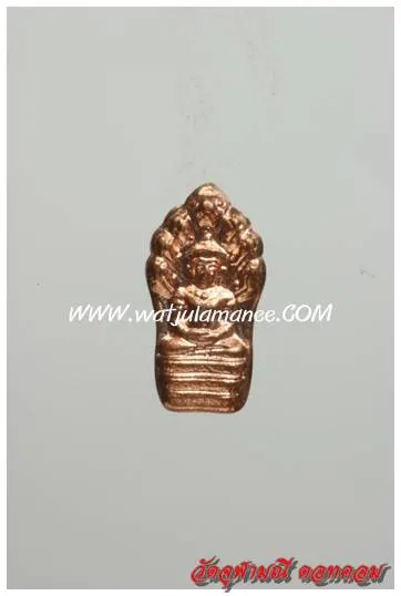 พระนาคปรกใบมะขาม รุ่นแรก วัดจุฬามณี ปี ๒๕๓๗ เนื้อทองแดง ด้านหน้า