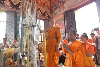ประมวลภาพพิธีพุทธาภิเษกเหรียญเสมาบรมครู ท้าวเวสสุวรรณโณ รุ่นสร้างบารมี วัดจุฬามณี ปี ๒๕๖๐