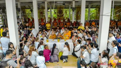 ประมวลภาพพิธีเททองหล่อองค์ท้าวเวสสุวรรณ ๗ องค์ วัดจุฬามณี ปี ๒๕๖๒