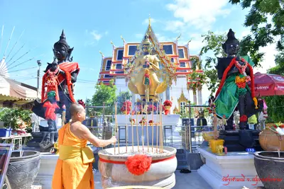 ประมวลภาพพิธีเททองหล่อองค์ท้าวเวสสุวรรณ ๗ องค์ วัดจุฬามณี ปี ๒๕๖๒