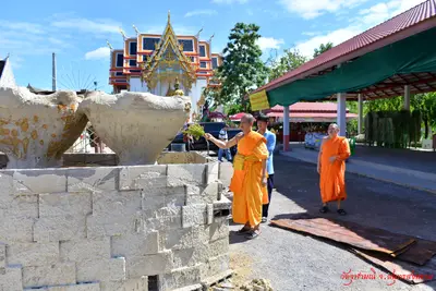 ประมวลภาพพิธีเททองหล่อองค์ท้าวเวสสุวรรณ ๗ องค์ วัดจุฬามณี ปี ๒๕๖๒