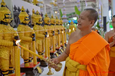 ประมวลภาพพิธีเททองหล่อองค์ท้าวเวสสุวรรณ ๗ องค์ วัดจุฬามณี ปี ๒๕๖๒