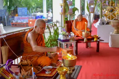 ประมวลภาพพิธีเททองหล่อองค์ท้าวเวสสุวรรณ ๗ องค์ วัดจุฬามณี ปี ๒๕๖๒