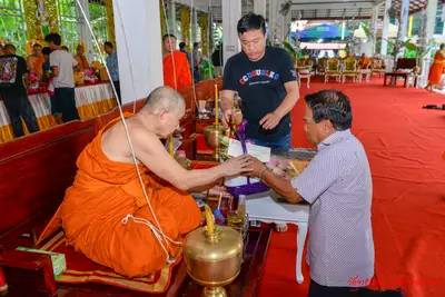 ประมวลภาพพิธีเททองหล่อองค์ท้าวเวสสุวรรณ ๗ องค์ วัดจุฬามณี ปี ๒๕๖๒