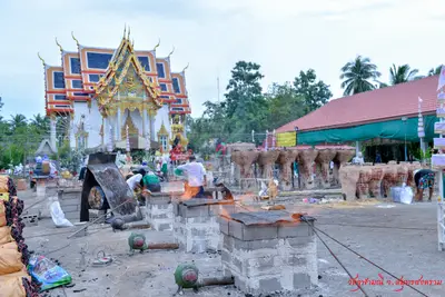 ประมวลภาพพิธีเททองหล่อองค์ท้าวเวสสุวรรณ ๗ องค์ วัดจุฬามณี ปี ๒๕๖๒
