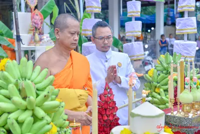 ประมวลภาพพิธีเททองหล่อองค์ท้าวเวสสุวรรณ ๗ องค์ วัดจุฬามณี ปี ๒๕๖๒