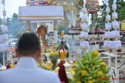 ประมวลภาพพิธีเททองหล่อองค์ท้าวเวสสุวรรณ ๗ องค์ วัดจุฬามณี ปี ๒๕๖๒