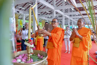 ประมวลภาพพิธีเททองหล่อองค์ท้าวเวสสุวรรณ ๗ องค์ วัดจุฬามณี ปี ๒๕๖๒