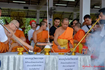ประมวลภาพพิธีเททองหล่อองค์ท้าวเวสสุวรรณ ๗ องค์ วัดจุฬามณี ปี ๒๕๖๒