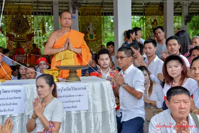 ประมวลภาพพิธีเททองหล่อองค์ท้าวเวสสุวรรณ ๗ องค์ วัดจุฬามณี ปี ๒๕๖๒