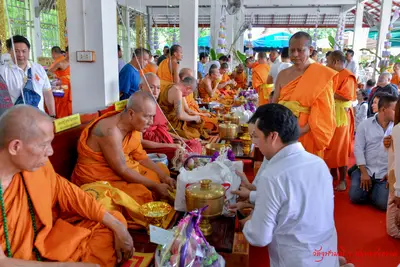 ประมวลภาพพิธีเททองหล่อองค์ท้าวเวสสุวรรณ ๗ องค์ วัดจุฬามณี ปี ๒๕๖๒