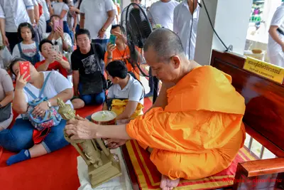 ประมวลภาพพิธีเททองหล่อองค์ท้าวเวสสุวรรณ ๗ องค์ วัดจุฬามณี ปี ๒๕๖๒