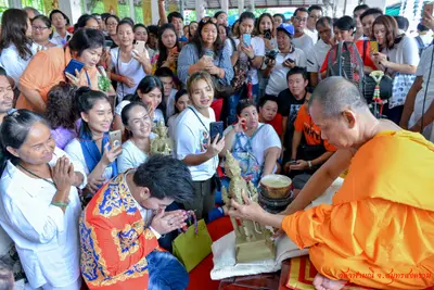 ประมวลภาพพิธีเททองหล่อองค์ท้าวเวสสุวรรณ ๗ องค์ วัดจุฬามณี ปี ๒๕๖๒